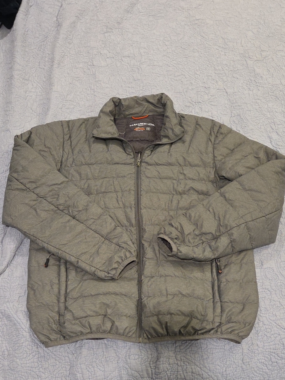 Hawke & Co Sport Gray Quilted Puffer Jacket Size M!